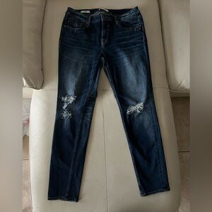 Vigoss Dark Blue Distressed Skinny Jeans